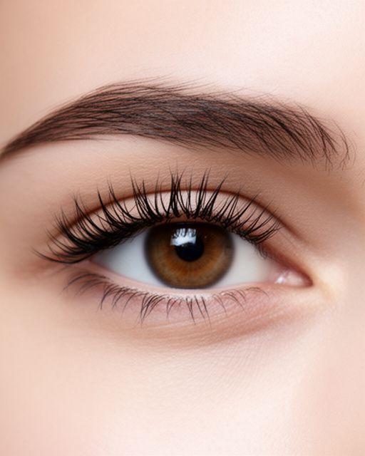 Natürliche Wimpern vor der Behandlung in neutralem Licht